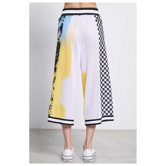 Bodytalk Γυναικείο παντελόνι Wide Leg Perforated 7/8 Pants